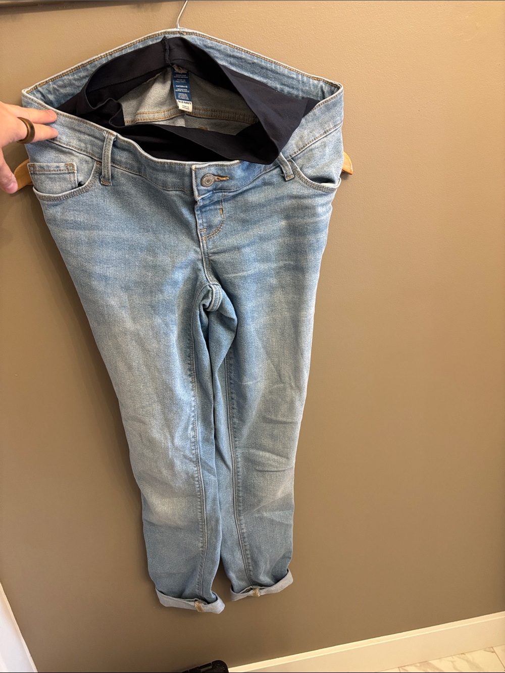 Light Wash Women’s maternity jeans